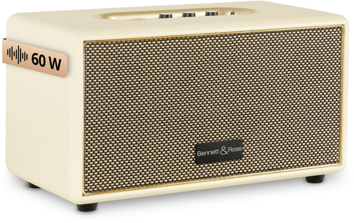 Bennett & Ross BB-860CW Blackmore - Retro Bluetooth Lautsprecher in Lederoptik - Vintage Speaker mit