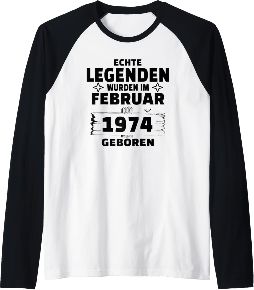 Geburtstag Jahrgang 1974 Februar Design Raglan