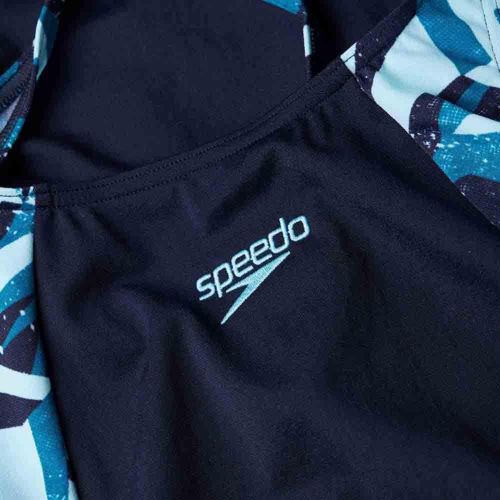 Speedo Damen Hyperboom Splice Muscleback Badeanzug, Blau