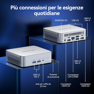 GEEKOM XT13 Pro Mini PC, Intel i7-13620H (10 Kerne, 16Threads, up to 4,9 GHz) Mini Computer, 32GB DD