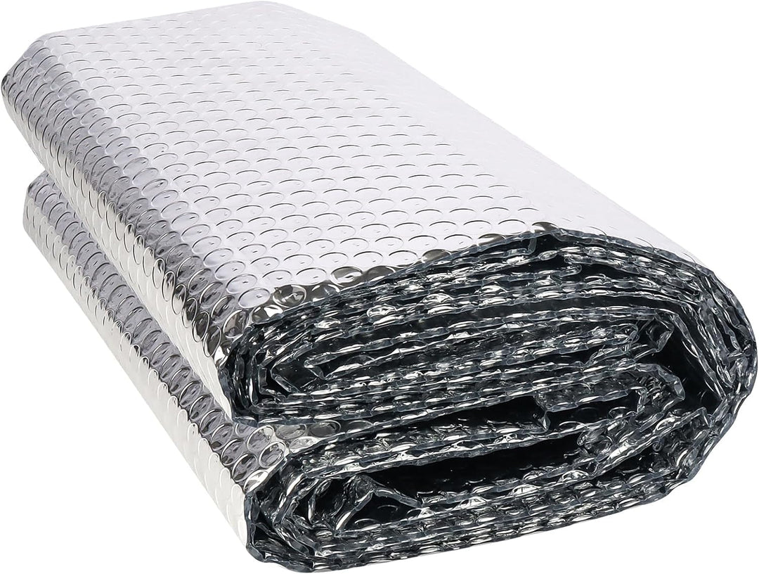 Storystore Aluminisierte Isolierfolie 120cm x 3m, 3mm Dicke Isolierung Dämmfolie Doppelseitige Alu-L