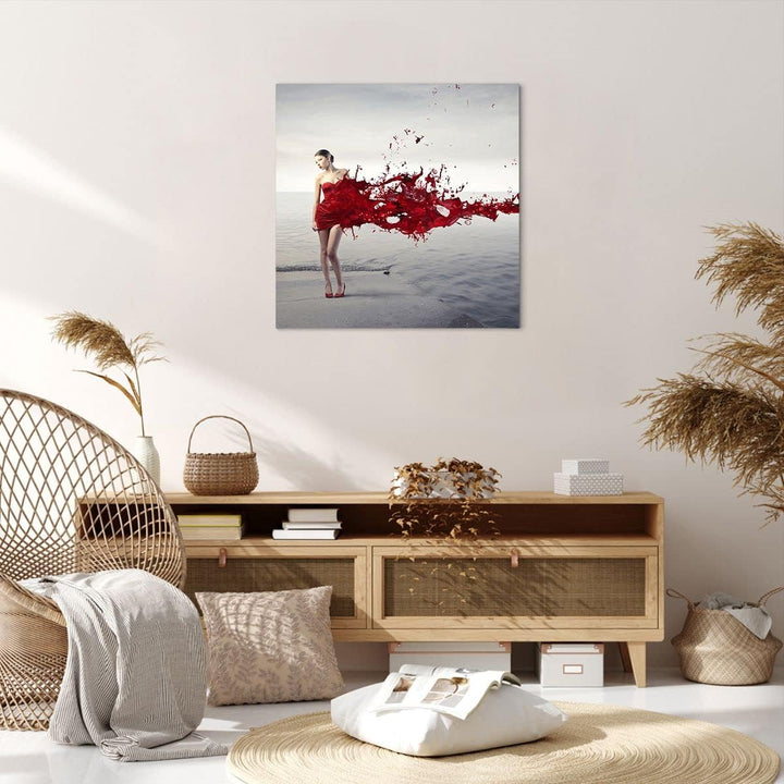 Bilder auf Leinwand Weiblich modell posieren nackt Leinwandbild 60x60cm Wandbilder Dekoration Wohnzi