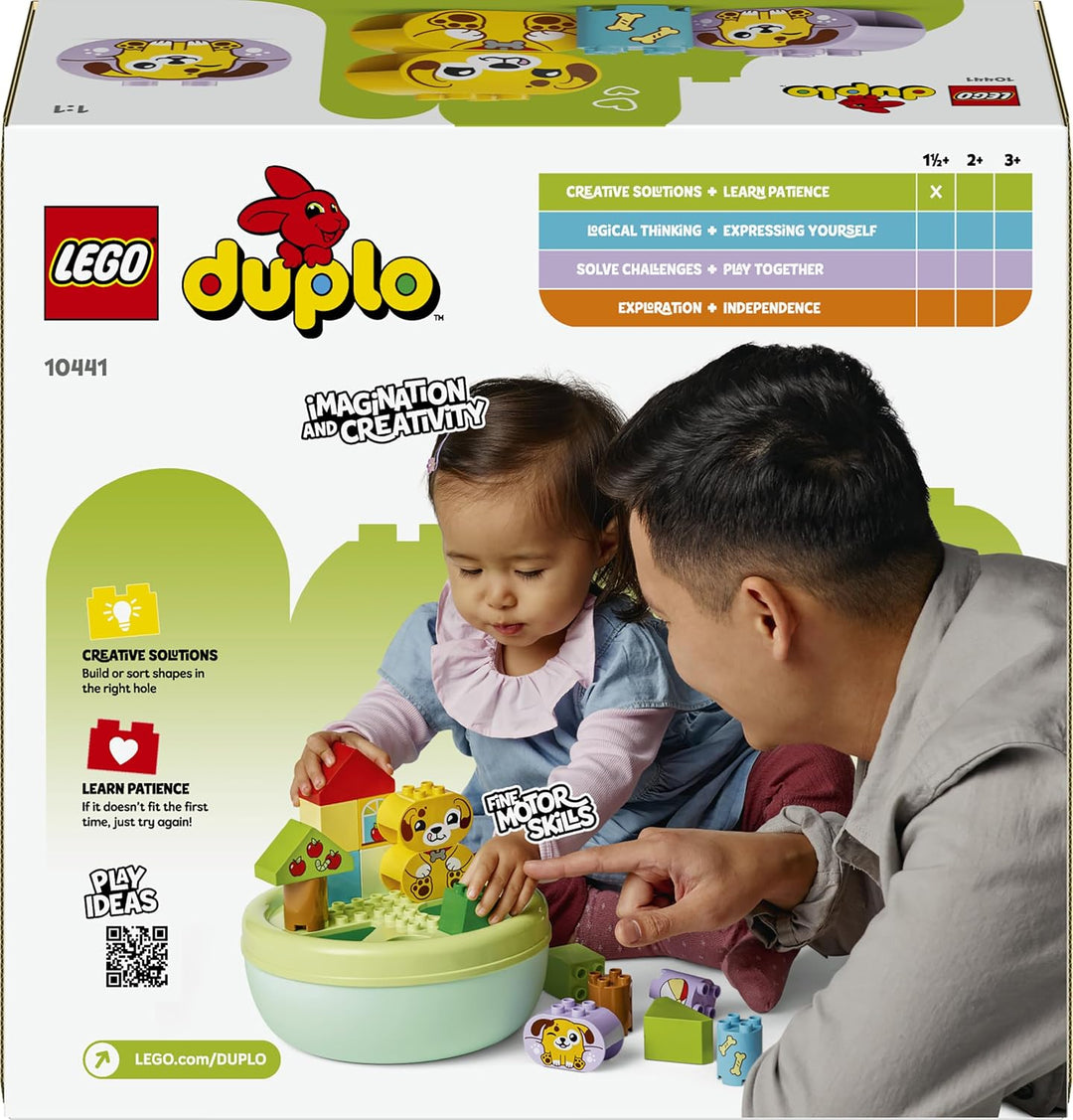 LEGO DUPLO Shape Sorter: Puppy House - Educational Sorting Toy for Toddlers, with Colourful Bricks i