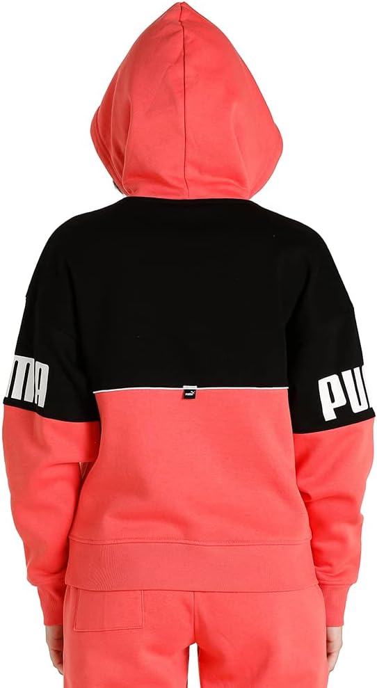 PUMA Damen Power Colorblock Hoodie FL Sweatshirt XS Lachsfarben, XS Lachsfarben