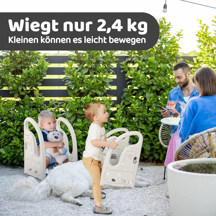 Onasti Tritthocker für Kinder, Dreistufiger Höhenverstellbar Tritt-Schemel Kinderschemel für Baby, B