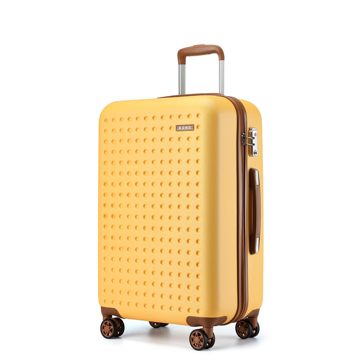 KONO Koffer Gross Reisekoffer 75 x 48 x 29 cm, Hartschalenkoffer aus ABS+PC mit TSA-Schloss, 4 Rolle