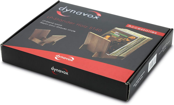 Dynavox LP-Ständer ST40, Aufbewahrungs-Box für Vinyl-Schallplatten aus Kiefernholz, für bis zu 40 LP