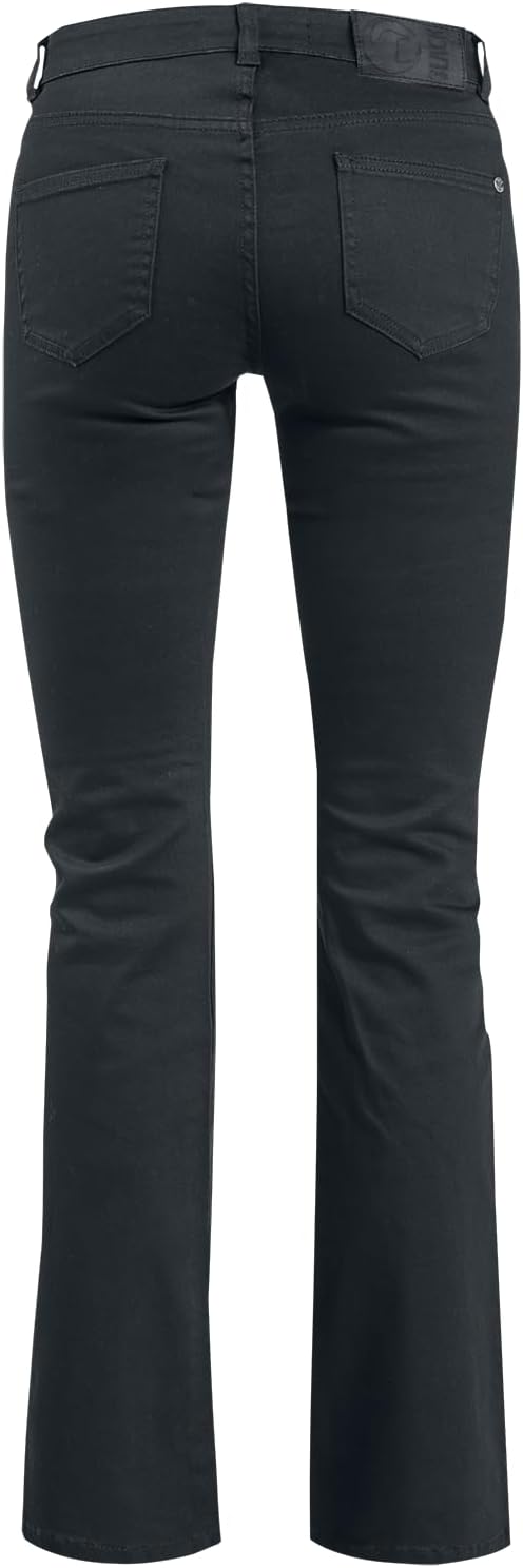 Black Premium by EMP Damen Schwarze Jeans mit Schlag W33L34