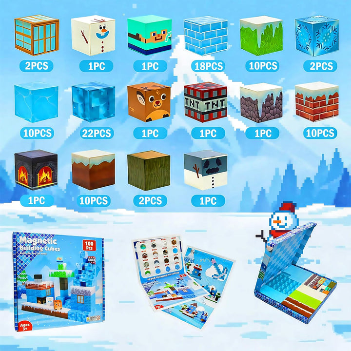 Magnetic Blocks Set,Magnetische Bausteine, magnet bausteine kinder Lernspielzeug zur Förderung von K