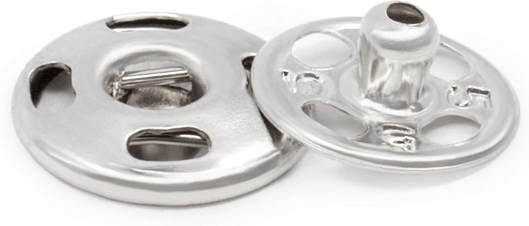 Dritz 80-20-65 Druckknöpfe zum Aufnähen, Messing, vernickelt, Grösse 2/0, 10 Stück Size 2/0 Messing