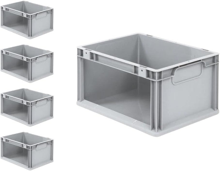 SparSet 5x Eurobox NextGen Store | HxBxT 22x30x40cm | 20 Liter | Seite offen | Eurobehälter, Transpo