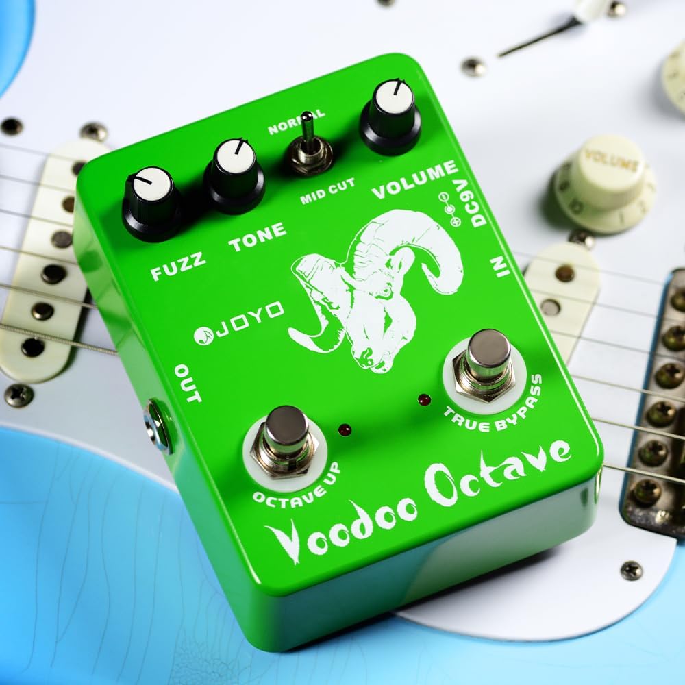 JOYO Octave Fuzz Pedal Germanium Fuzz 60er Rock-Effekt mit „Mid-Cut“ für E-Gitarre – True Bypass (Vo