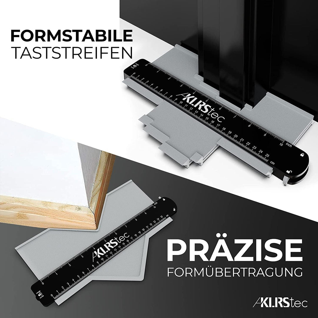 KLRStec® Professional Konturenlehre - Hochwertige Nadelschablone mit Feststeller zum übertragen von
