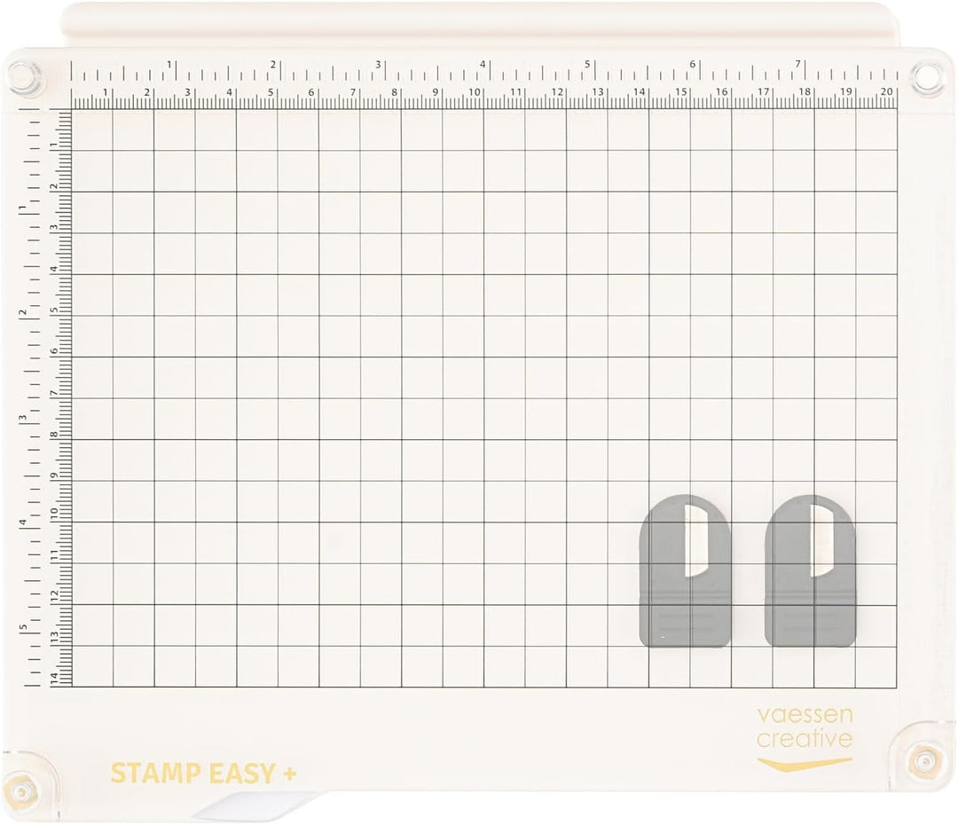 Vaessen Creative Stamp Easy+ Stempel Plattform, Zur genauen Positionierung von Stempeln für Clear St