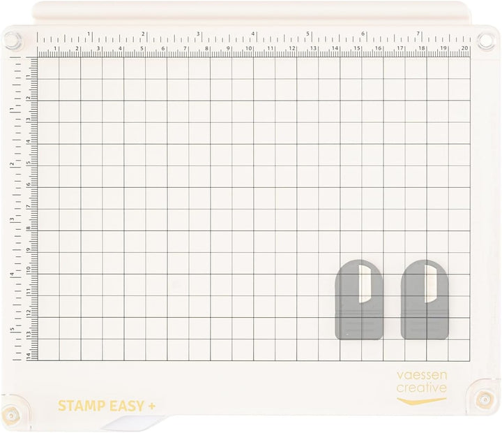 Vaessen Creative Stamp Easy+ Stempel Plattform, Zur genauen Positionierung von Stempeln für Clear St