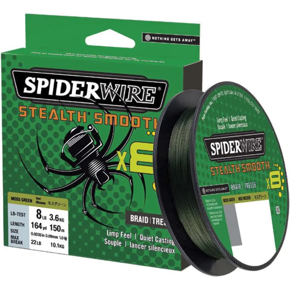 Spiderwire Stlth Angelschnur Ultracast – Stealth Glatt 8 – Moosgrün – 300 M 240 m/0.40 mm durchsicht