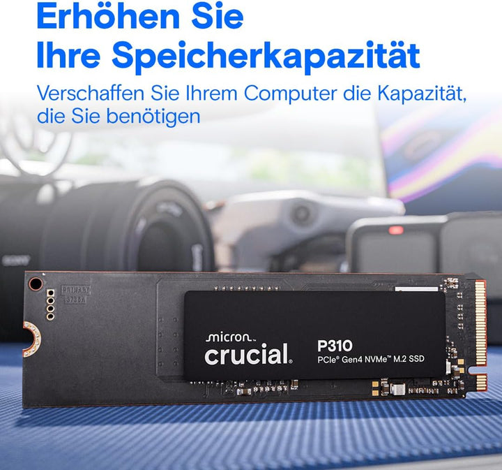 Crucial P310 SSD 1TB M.2 2280 PCIe Gen4 NVMe Interne SSD, bis 7.100 MB/s, Laptop und Desktop PC komp