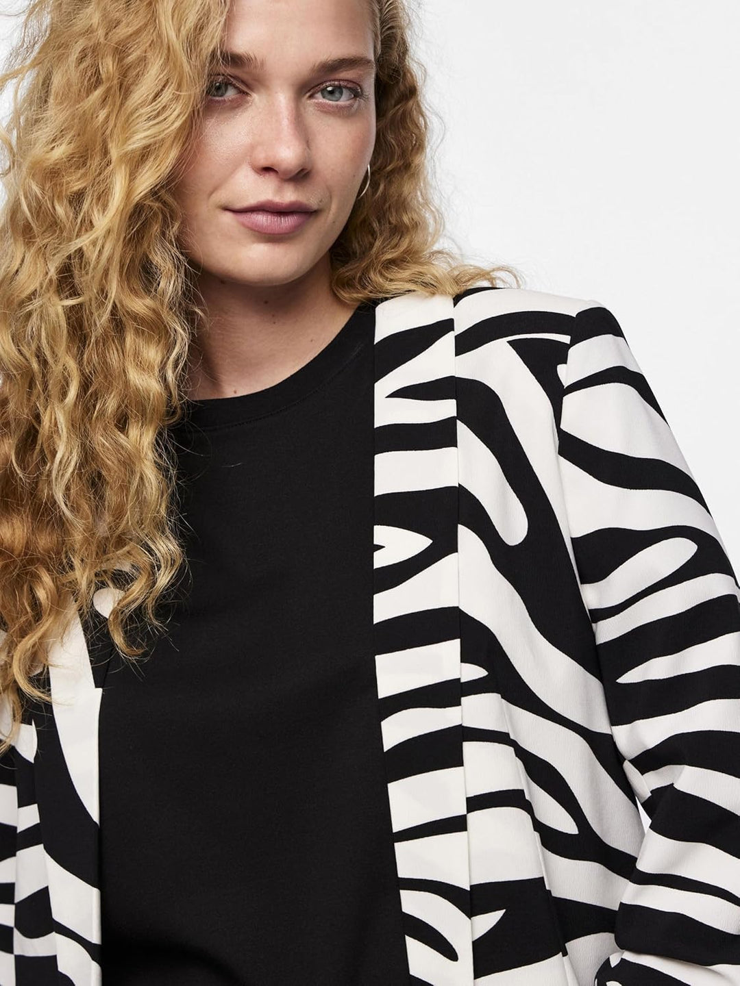 PIECES Female Blazer PCBOSELLA XS Black/Aop:check, XS Black/Aop:check
