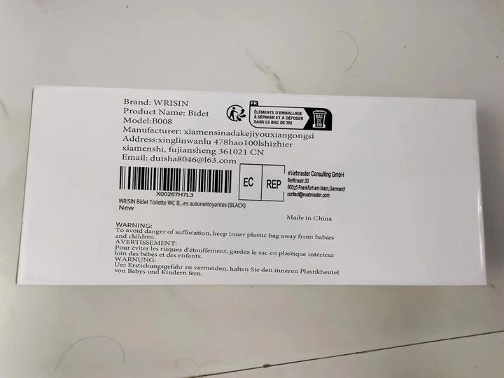 Bidet Toilette WC Bidet Japanisch Sprüher Bidet-Kit WC-Sitz mit Doppel-Sprühlippe, automatisch reini