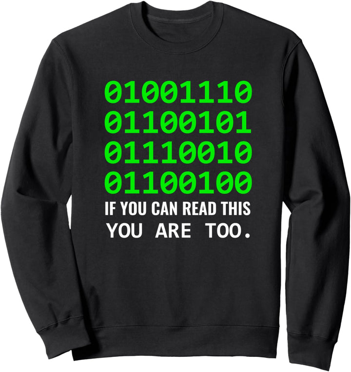 Geek Computer Binärcode für Entwickler & Admins in Binär Sweatshirt