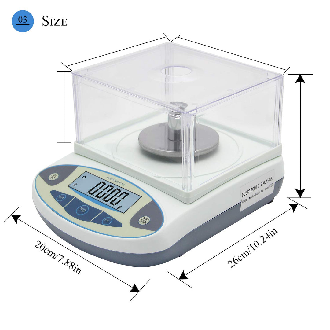 Bonvoisin 100gx0,001g Elektronische Analysenwaage Hochpräzises Laborwaage 1 mg Präzisionswaage mit W