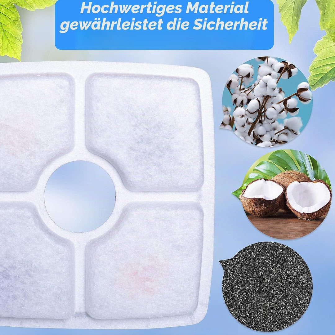 Ersatzfilter für Trinkbrunnen für Haustier, Filter mit Harz und Aktivkohle für Automatischen Blumenw
