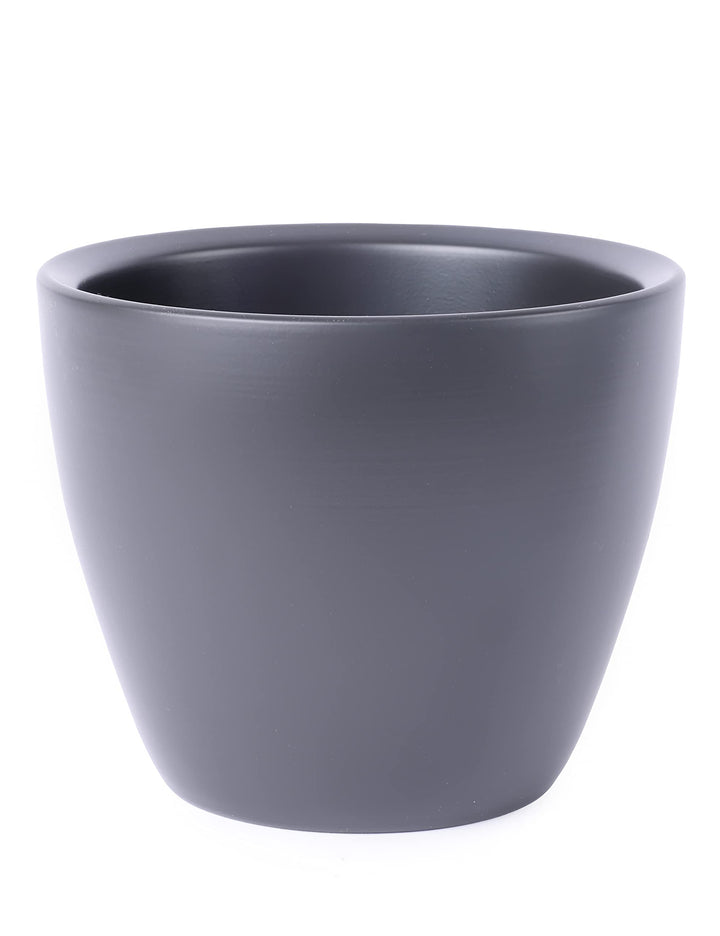 Garronda Keramik Übertopf für Pflanzengefäss Blumentopf Kegelstumpf ohne Abflusslöcher GD-0015 (Anth