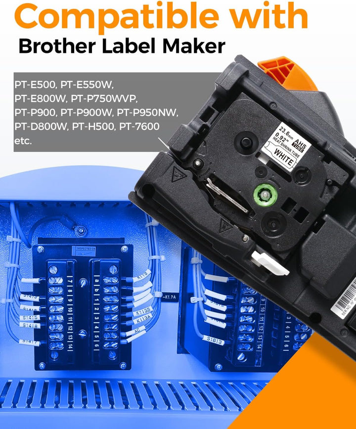 3x Upwinning Hse-251 HSE251 Schrumpfschlauch 23.6mm Kompatible mit Brother Schrumpfschlauch HSe-251