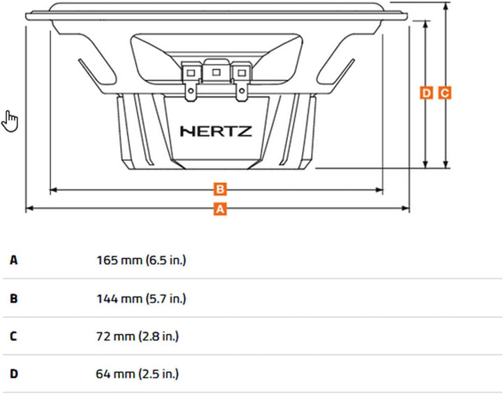 Hertz DCX 165.3-165 mm 2-Wege Koax Lautsprecher