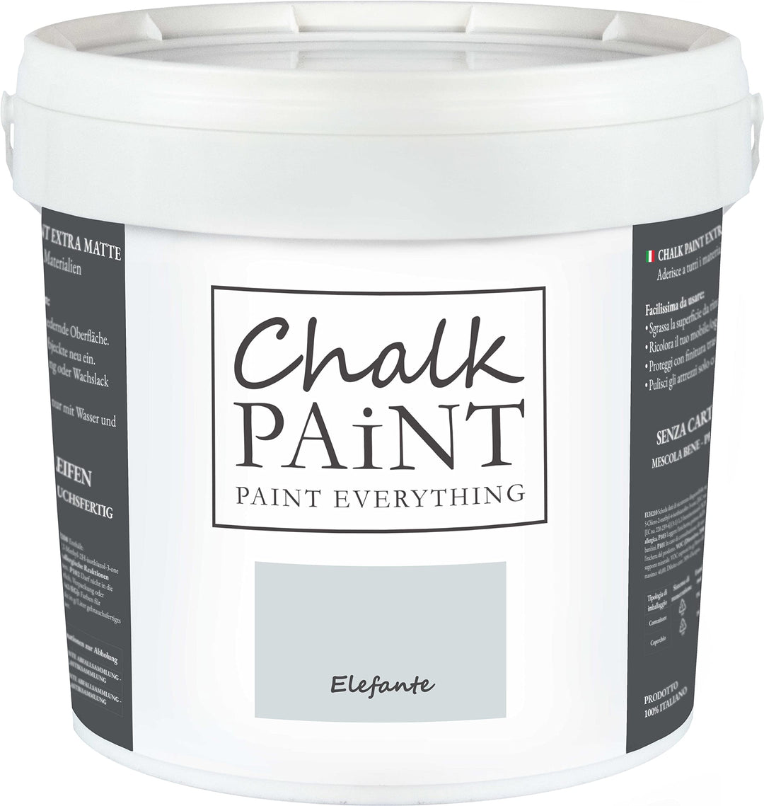 Chalk Paint Everything® Elefante Kreidefarbe Wasserbasis für Alle Oberflächen einfach zu verarbeiten