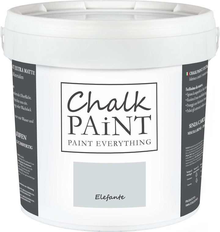 Chalk Paint Everything® Elefante Kreidefarbe Wasserbasis für Alle Oberflächen einfach zu verarbeiten