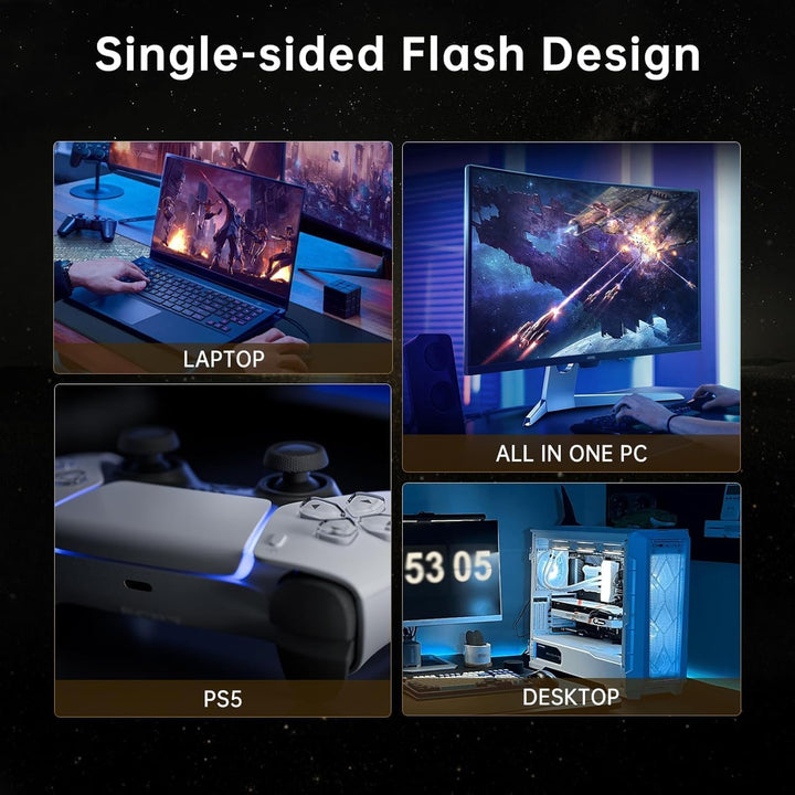 Fikwot M.2 SSD, 2TB NVMe SSD M.2, PCIe Gen4, Bis zu 7300MB/s Lesen, Interne SSD für PS5 Gaming und L