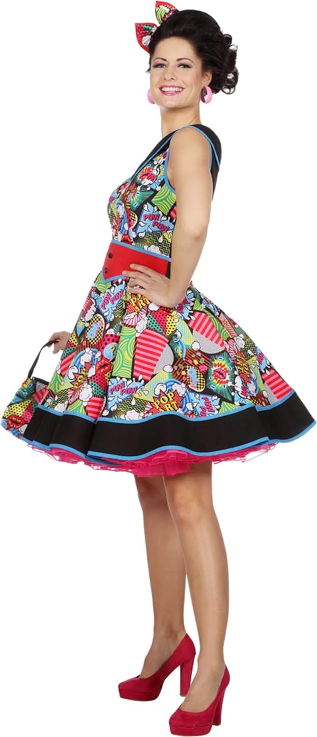 Wilbers Damen Kostüm Pop Art 50er Jahre Kleid Karneval Fasching Gr.36