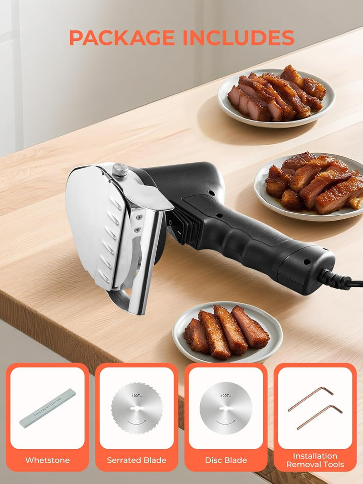 FOHERE Dönermesser Elektrisch Elektrisches Schawarma-Messer, 80W Türkisches Kebab-Messer, Kommerziel