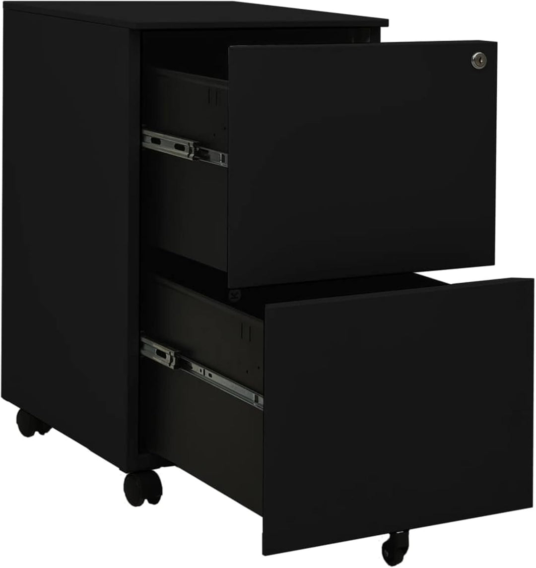 Chusui Aktenschrank mit Rollen, Stahlschrank, Aktenregal, Werkzeugschrank, Büroschrank, Lagerschrank