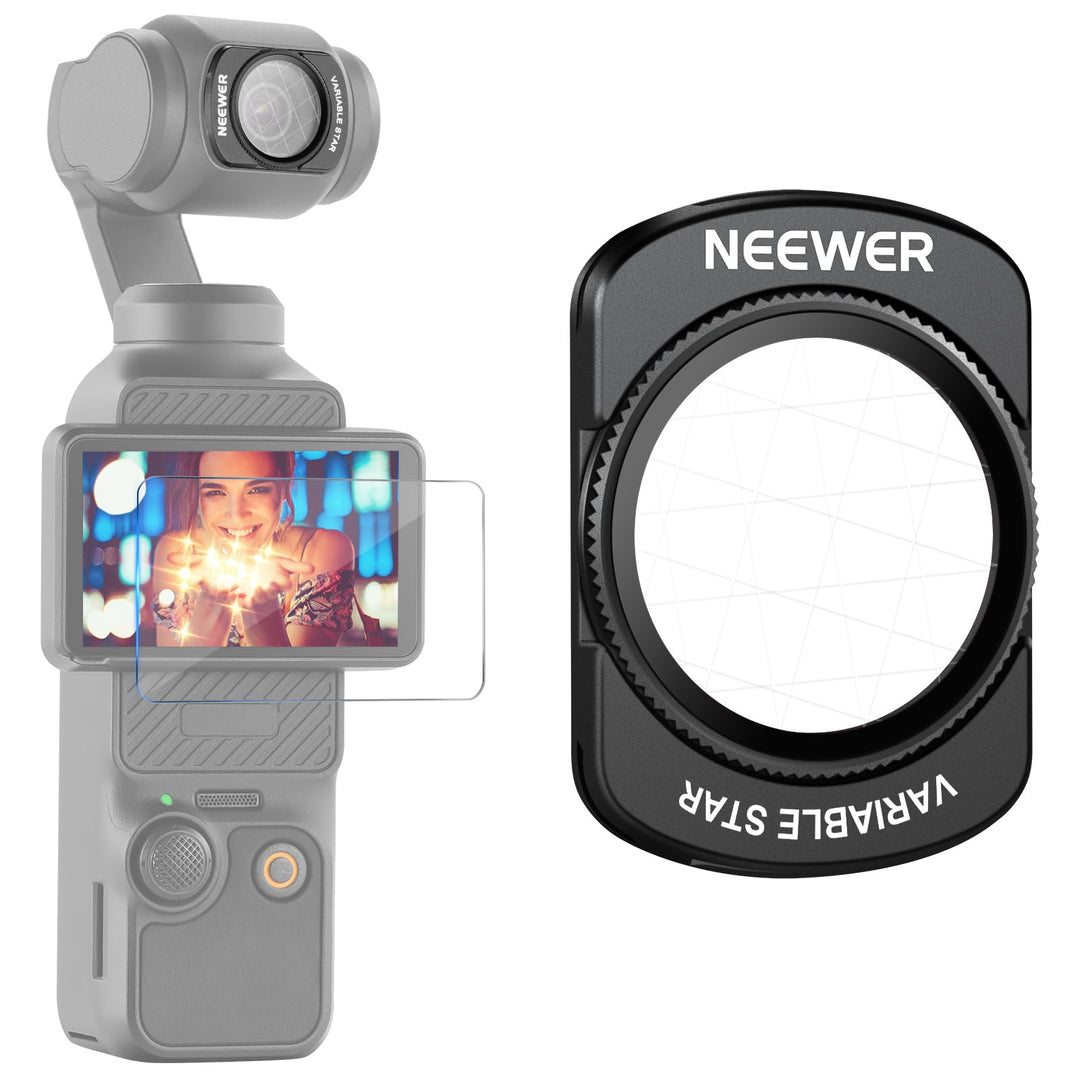NEEWER Verstellbarer Sternfilter 4/8 Punkt kompatibel mit DJI Osmo Pocket 3 Creator Combo Zubehör, m