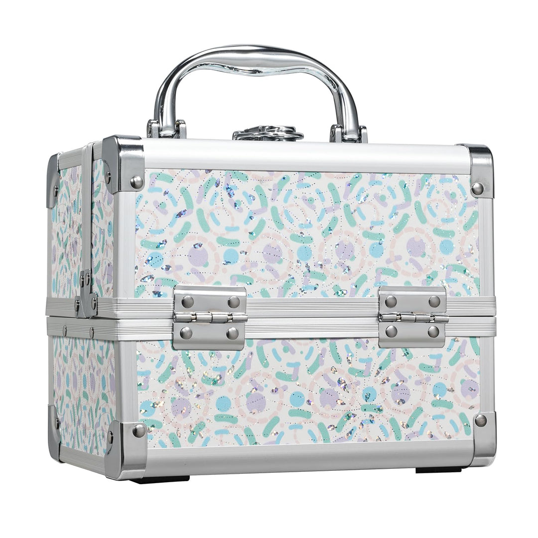 Joligrace Kosmetikkoffer Schminkkoffer, Kosmetik Make up Organizer Koffer Mit Schlüssel und Spiegel