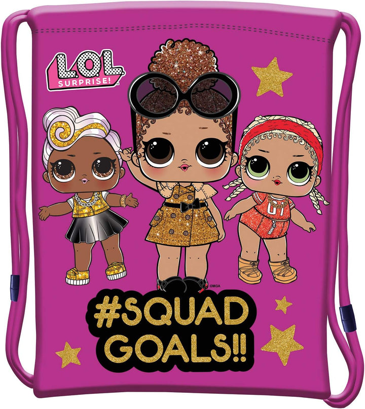 LOL Kindergartenrucksack Mädchen 1 Klasse Tornister Rucksack SET 3 tlg. L.O.L. für Vorschule inkl. S