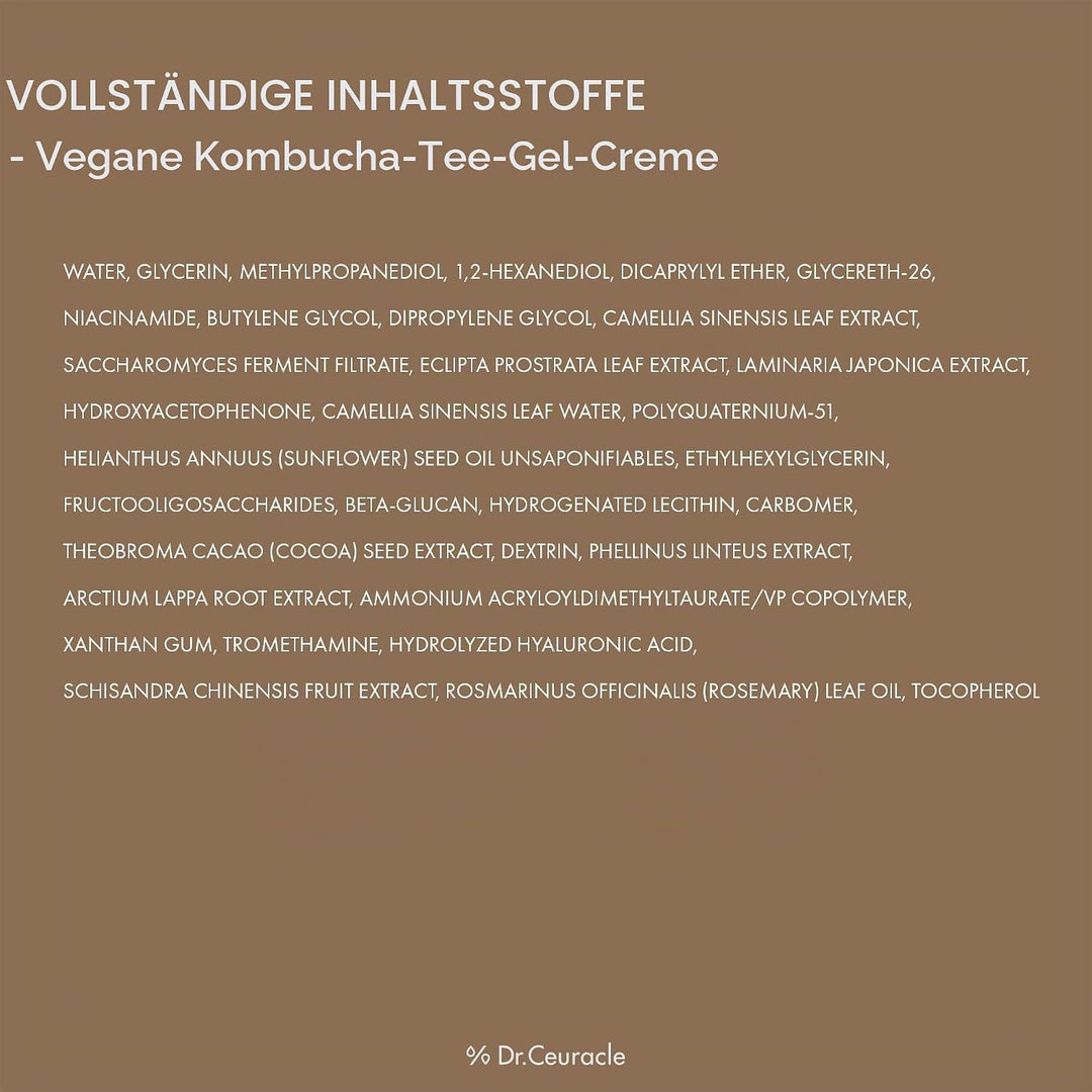 Dr Ceuracle Vegan Kombucha Tea Gel Cream 75g