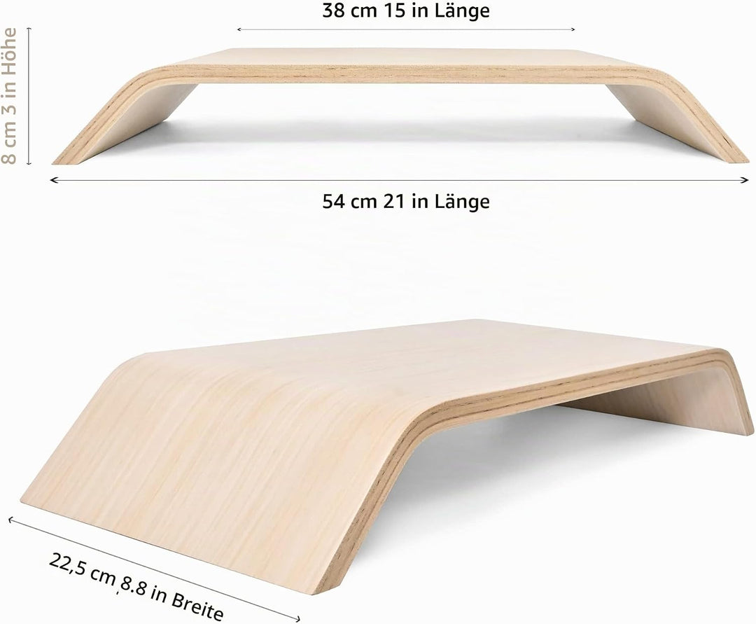 Robuster TV-Ständer aus Holz, Tragbarer Büro Laptop Ständer, Tablet Erhöhter Computerständer im Mini