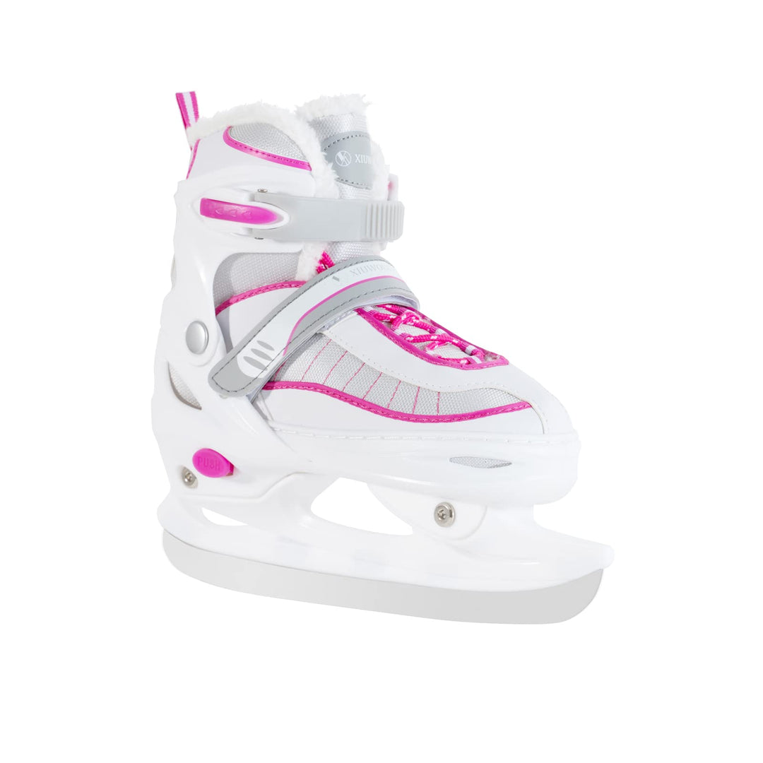 Verstellbare Schlittschuhe, Eislauf Schuhe für Damen,Herren und Kinder mit Edelstahl Eislaufschuhe,S