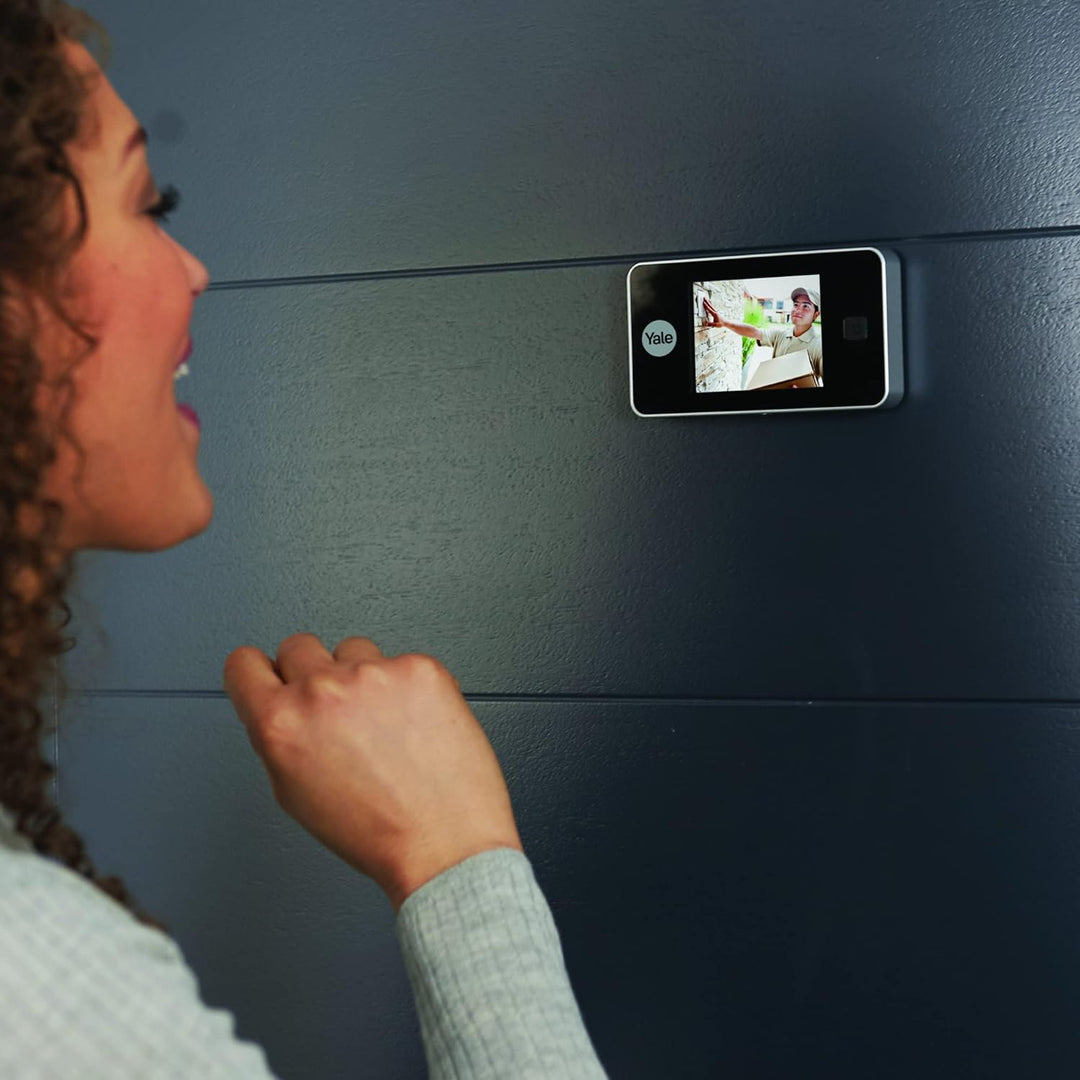 Yale Standard Digitaler Türspion 500 - Live-Ansicht - Hochwertige Kamera - Silber Silber 2 DDV 500,