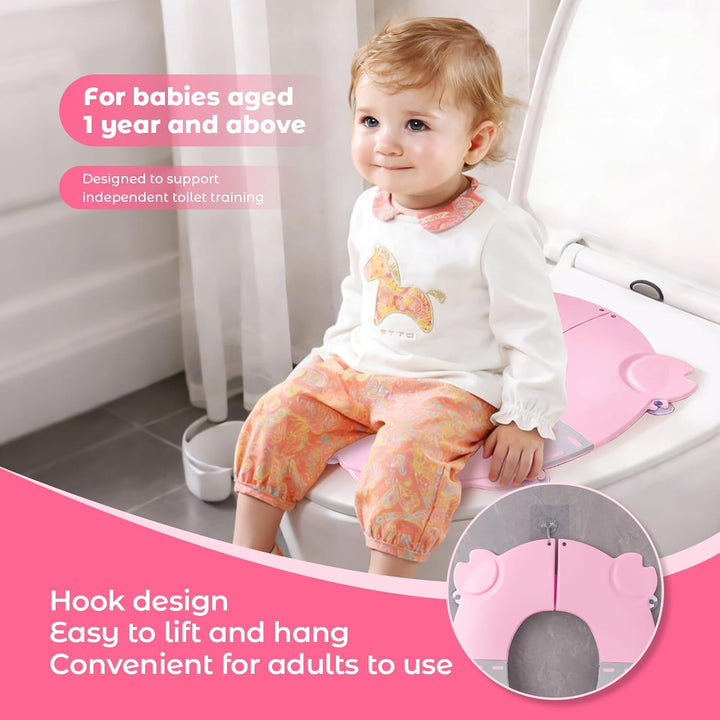 auvstar FaltbarerToilettensitz für Kinder,Lernkissen mit Saugnäpfen für Toilettensitz,Reise Klappbar