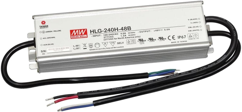 LED Power Supply 192W 12V 16A ; MeanWell HLG-240H-12B ; dimming Function, HLG-240H-12B