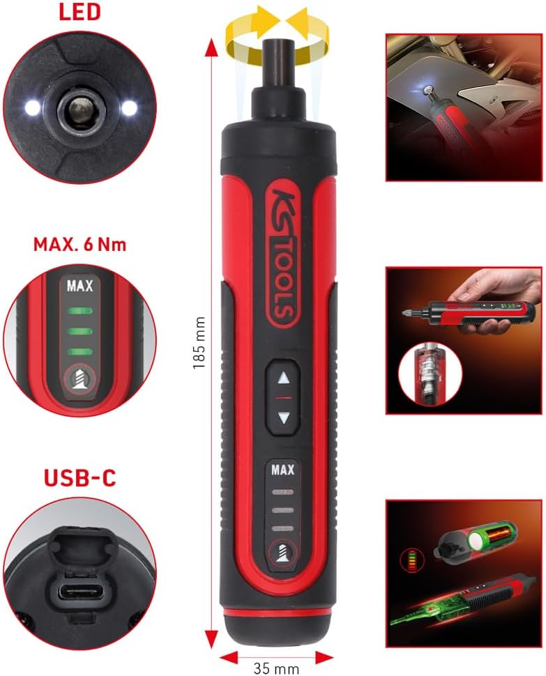 KSTools 515.3600 eMONSTER 1/4“ Akku-Bit-Stabschrauber-Satz, 27-tlg