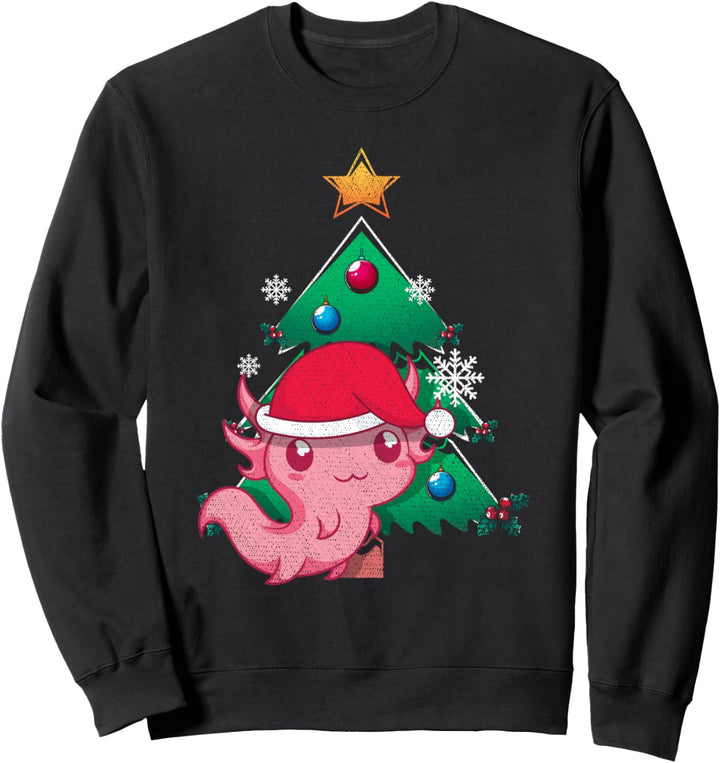 Weihnachtsbaum Mexiko Amphibien Frohe Weihnachten Axolotl Sweatshirt