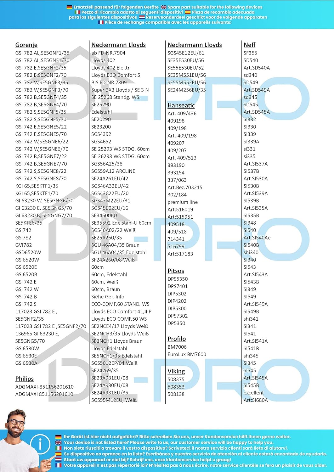 DL-pro Aquastopschlauch passend für Bosch Siemens Neff Constructa Balay 1,7m wie Zulaufschlauch 2997