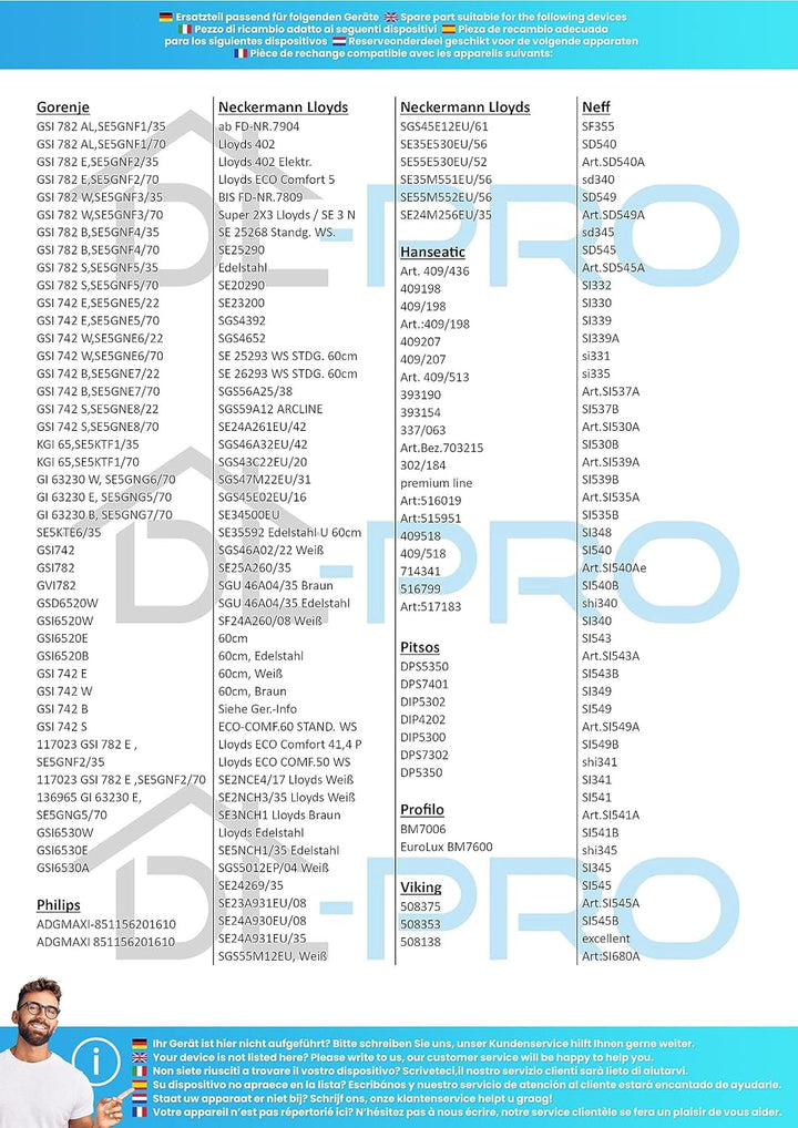 DL-pro Aquastopschlauch passend für Bosch Siemens Neff Constructa Balay 1,7m wie Zulaufschlauch 2997