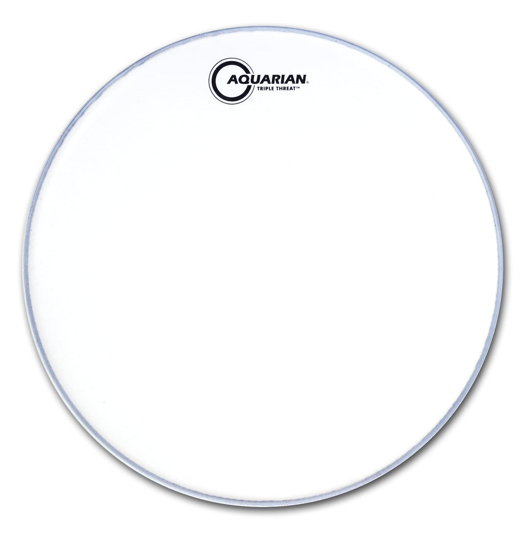 Aquarian TRP14 Texture Coated Series - Triple Threat Snare Drumhead - 14 inch, White 14 Zoll Snare D