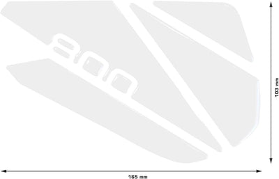 BIKE-label Seitentank Pad Transparent kompatibel für Kawasaki Z800-800161